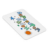 Magnet Flexible Mete Happy Mercredi Semaine Greeting Expression de (Côté Droit)