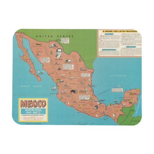 Magnet Flexible Mexico : Wall Map (Horizontal)