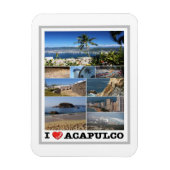 Magnet Flexible Mexique - Acapulco - I Love - (Vertical)
