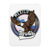 Magnet Flexible Mexique par patch de voyage aérien. (Vertical)