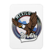 Magnet Flexible Mexique par patch de voyage aérien. (Vertical)