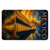 Magnet Flexible Mexique : Souvenir d'art de Chichen Itza au couche (Horizontal)