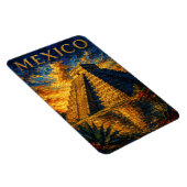 Magnet Flexible Mexique : Souvenir d'art de Chichen Itza au couche (Côté Droit)