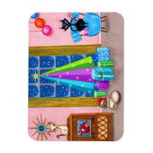 Magnet Flexible Mi-siècle moderne Noël de l'âge atomique chats TV (Vertical)