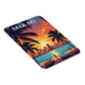 Magnet Flexible Miami Skyline Sunset (Côté Droit)