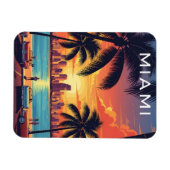Magnet Flexible Miami Skyline Sunset (Horizontal)