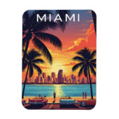 Magnet Flexible Miami Skyline Sunset (Vertical)