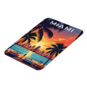 Magnet Flexible Miami Skyline Sunset (Côté Gauche)