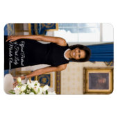Magnet Flexible Michelle Obama aimable photo (Horizontal)