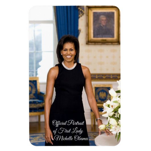 Magnet Flexible Michelle Obama aimable photo (Vertical)