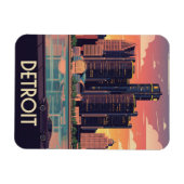 Magnet Flexible Michigan Detroit Travel (Horizontal)