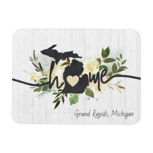Magnet Flexible Michigan State Personnalisé Votre Ville Maison Rus
