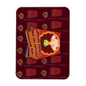 Magnet Flexible Micro-ondes Snarky Rétro Femme de ménage (Vertical)