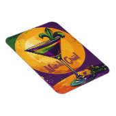 Magnet Flexible Mid Century Mardi Gras Sunset Fleur De Lis Martini (Côté Droit)