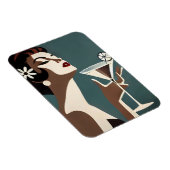 Magnet Flexible Mid Century Modern Art The Martini DIva (Côté Droit)