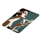 Magnet Flexible Mid Century Modern Art The Martini DIva (Côté Gauche)