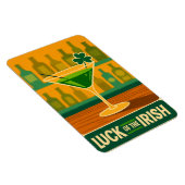 Magnet Flexible Mid Century St. Patrick's Shamrock Martini Art (Côté Droit)