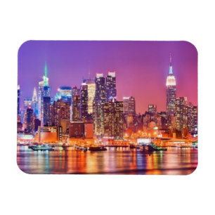 Magnet Flexible Midtown Manhattan la nuit avec l'empire Stae