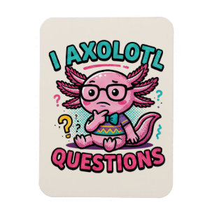 Magnet Flexible Mignon Je Questions Axolotl nerd aztec avec des lu
