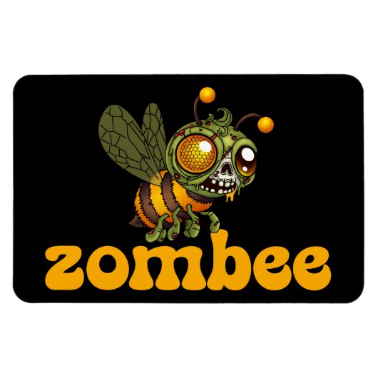 Magnet Flexible Mignonne abeille zombie (Horizontal)