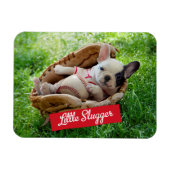 Magnet Flexible Mignonne chiot dans un Mitt de baseball (Horizontal)