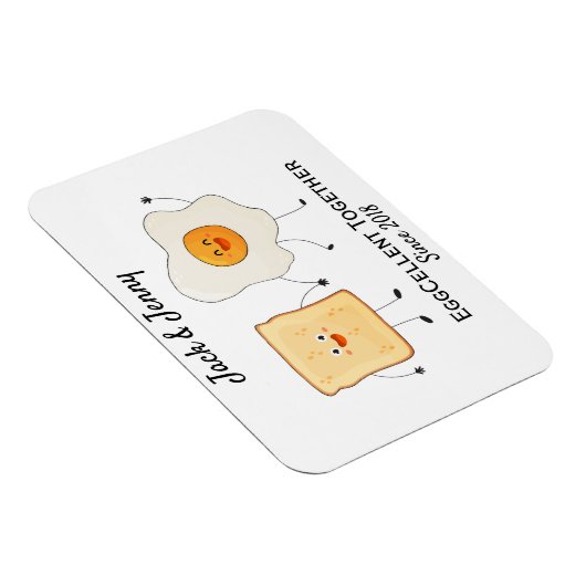 Magnet Flexible Mignonne Drôle Joyeux Toast Eggcelcelcelcelcate En (Côté Droit)