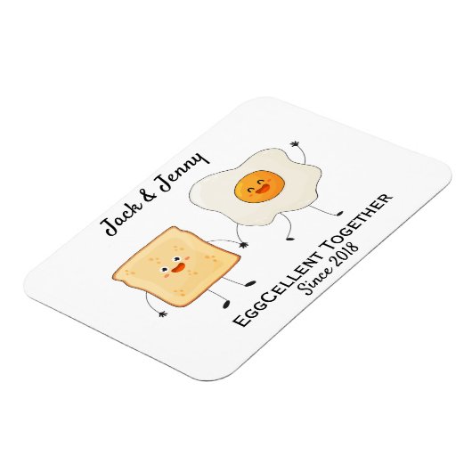 Magnet Flexible Mignonne Drôle Joyeux Toast Eggcelcelcelcelcate En (Côté Gauche)
