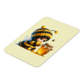 Magnet Flexible Mignonne fille en costume d'abeille avec miel (Côté Gauche)