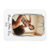 Magnet Flexible Mignonne main tiré Bow Simple fête des mères photo (Horizontal)