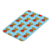 Magnet Flexible Mignonne Ours En Teddy Tenant Coeur avec Amour - A (Côté Gauche)