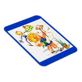 Magnet Flexible mignonne petite fille peinture sur le mur (Côté Droit)