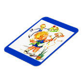 Magnet Flexible mignonne petite fille peinture sur le mur (Côté Gauche)