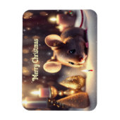 Magnet Flexible Mignonne souris fête Noël - (Vertical)