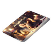 Magnet Flexible Mignonne souris fête Noël - (Côté Gauche)