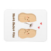 Magnet Flexible Mignons cacahuètes Fous de vous Saint-Valentin (Horizontal)