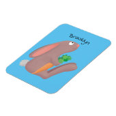 Magnet Flexible Mignons lapin lapin lapin assis avec dessin de car (Côté Gauche)
