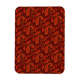 Magnet Flexible Mignons motifs paisley tourbillonnants marron