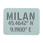 Magnet Flexible Milan Latitude et Longitude (Horizontal)