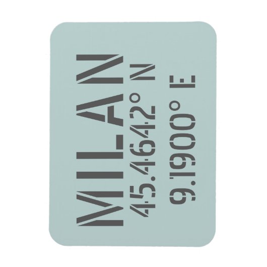 Magnet Flexible Milan Latitude et Longitude (Vertical)