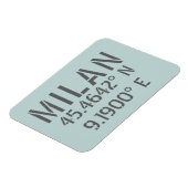 Magnet Flexible Milan Latitude et Longitude (Côté Gauche)