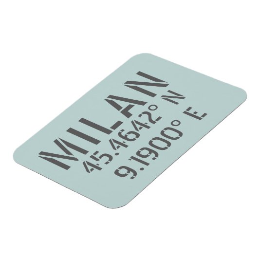 Magnet Flexible Milan Latitude et Longitude (Côté Gauche)