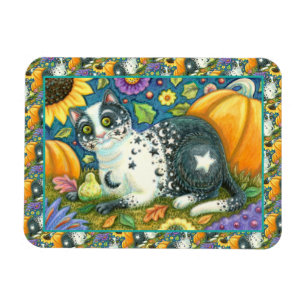 MAGNET FLEXIBLE MILKYWAY, UN CHAT MYSTIQUE HALLOWEEN, LUNE & ÉTOIL