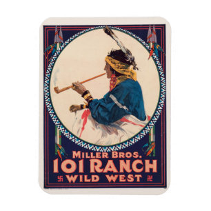 Magnet Flexible Miller Bros 101 Ranch, Poster du Wild West Circus