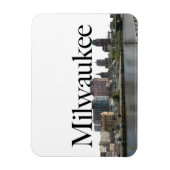 Magnet Flexible Milwaukee WI Skyline avec Milwaukee dans le ciel (Vertical)