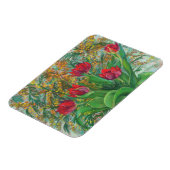 Magnet Flexible Mimosa et Tulipes, Fleurs de Printemps, Peinture F (Côté Gauche)