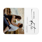 Magnet Flexible Minceur moderne Script Mariage photo Enregistrer T (Horizontal)