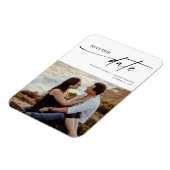 Magnet Flexible Minceur moderne Script Mariage photo Enregistrer T (Côté Gauche)
