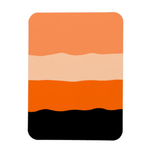 Magnet Flexible Mini-bandes orange et noir ondulé