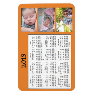 Magnet Flexible Mini calendrier personnalisé 2018 d'aimant de