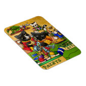 Magnet Flexible Miniature chevalier modèle de chat peinture chats  (Côté Droit)